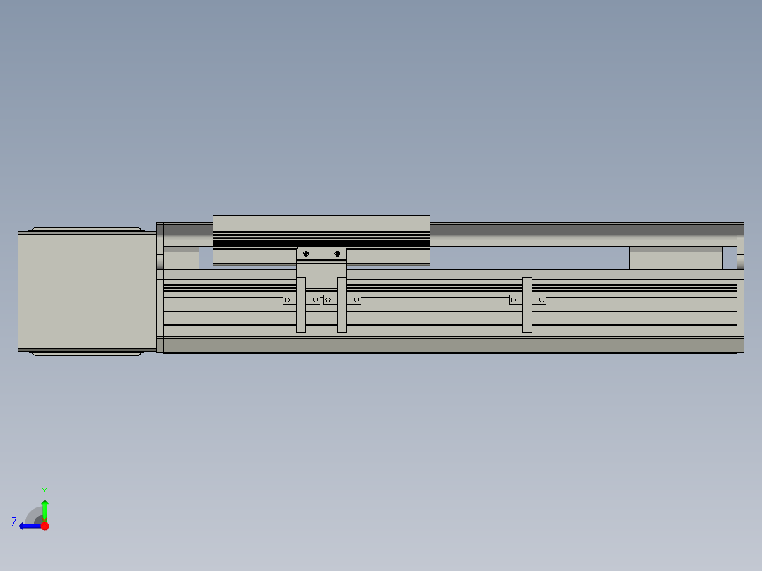 直线模组LHB17-L40-S100-R(B)设计图纸右视图
