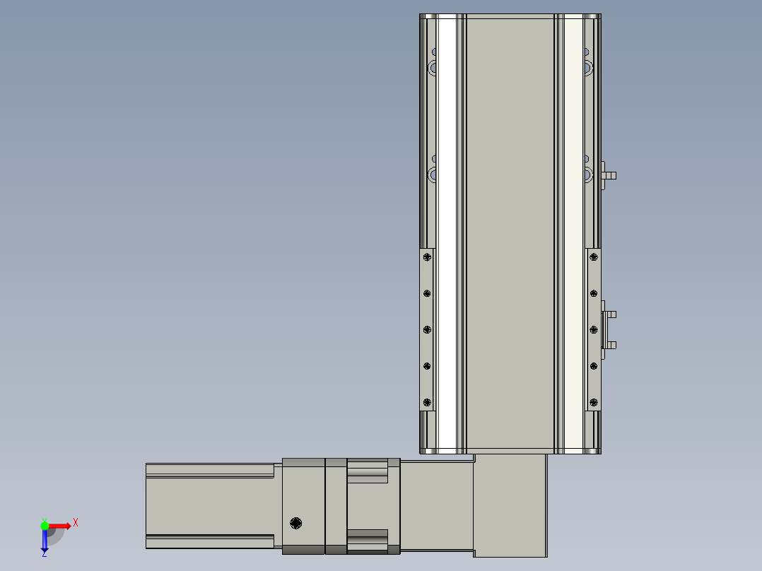 直线模组LHB17-L40-S100-R(B)设计图纸俯视图
