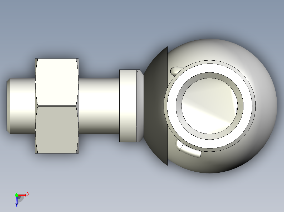 端桿軸承(有防塵套)10.-3D多系列多零件图纸模型俯视图