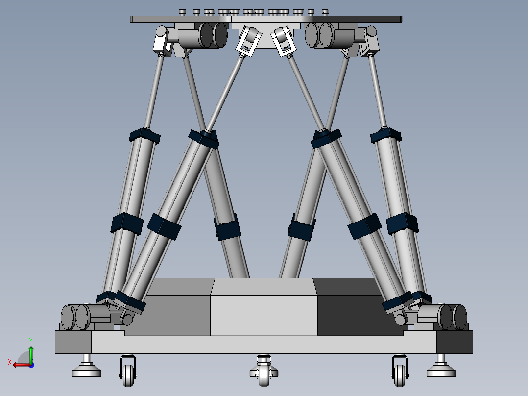 六自由度平台后视图