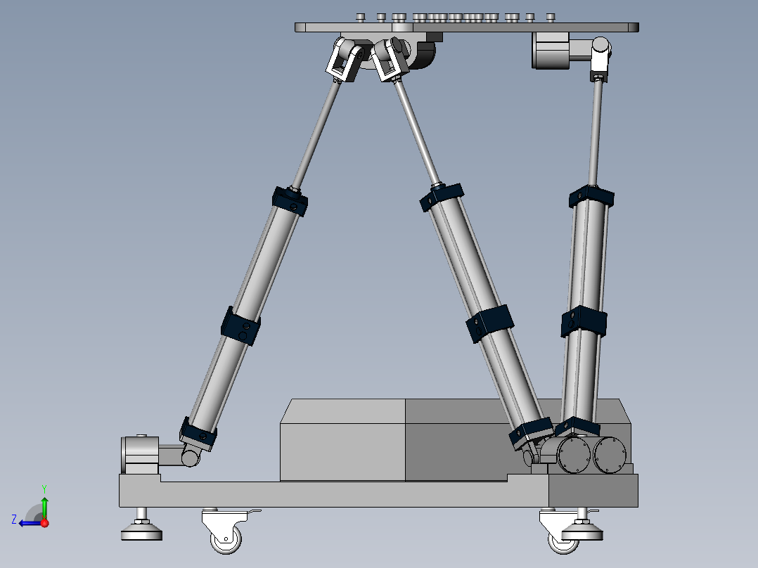 六自由度平台右视图