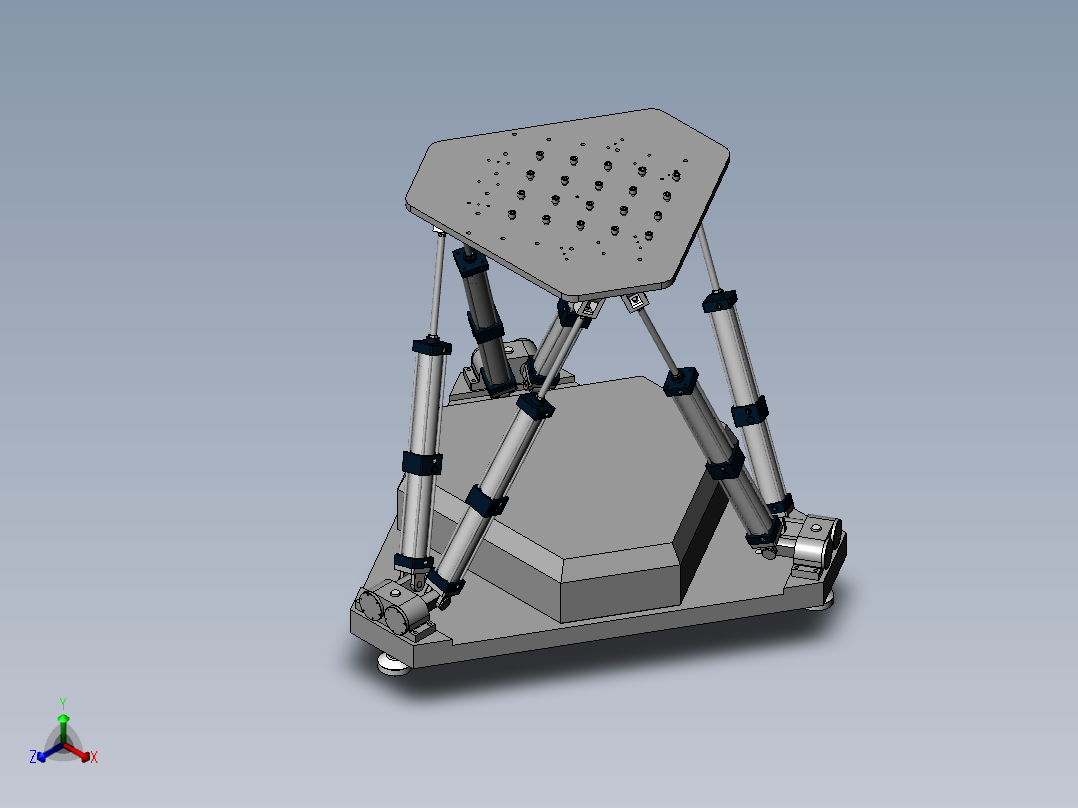 六自由度平台正等轴测图