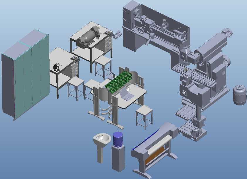 机械性能实验室3D模型