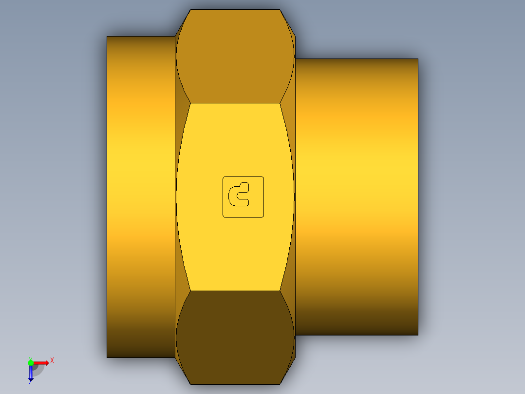 水管接头Female Hose to Female Pipe 98GH-12-8俯视图