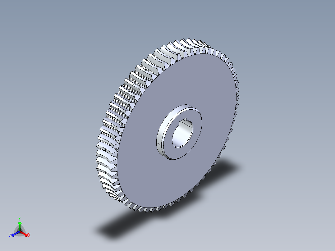 齿轮啮合 (141)正等轴测图