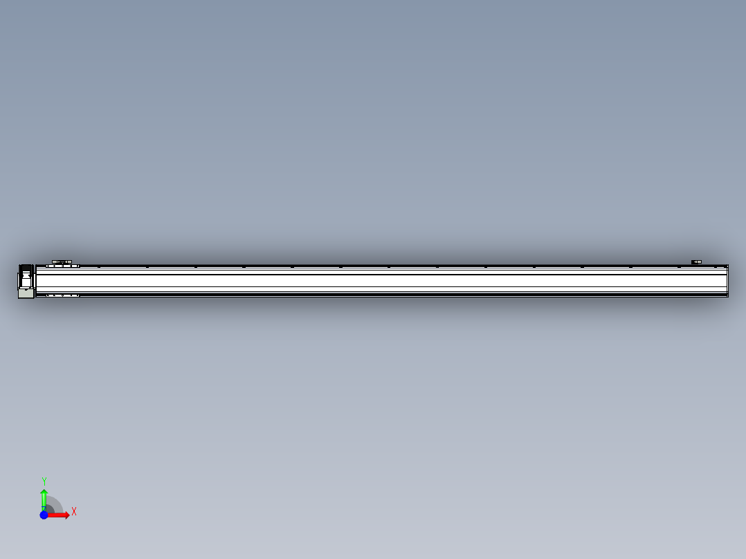 同步带滑台-半封闭B13H-L45-S2600-LU-P40-D3前视图