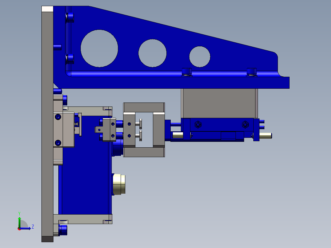 产品切割机构左视图