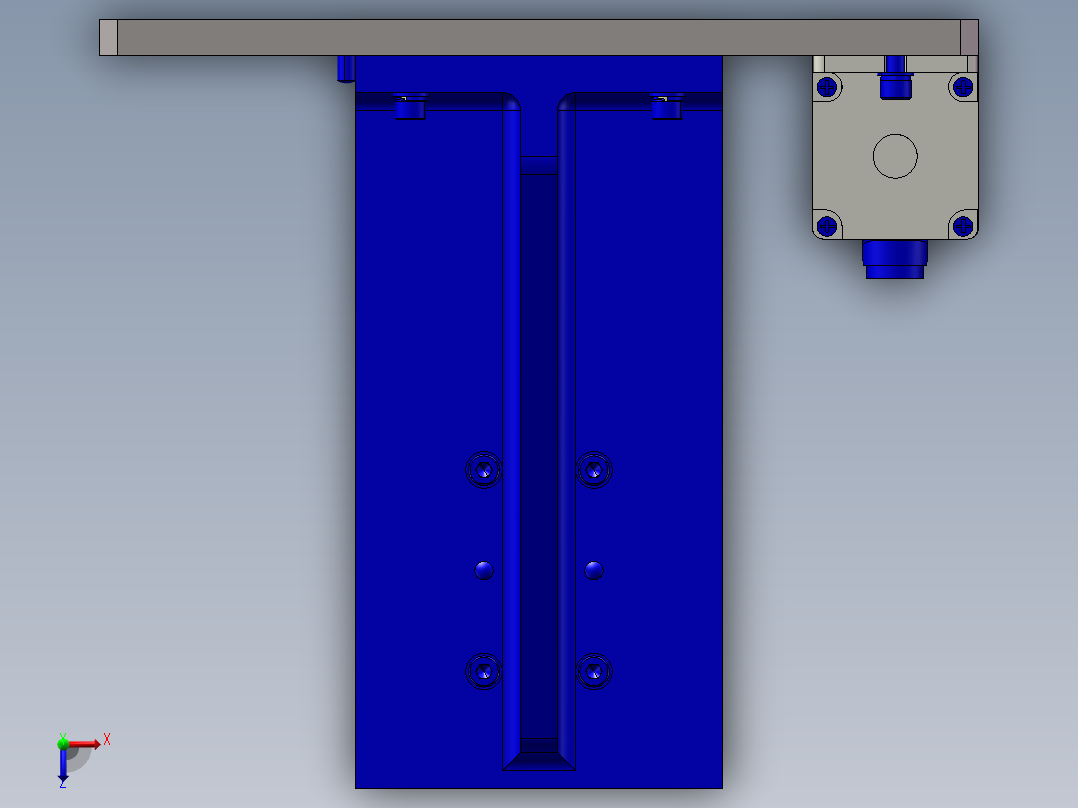产品切割机构俯视图