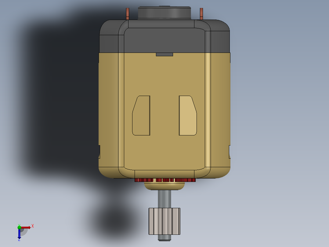 直流电动机俯视图