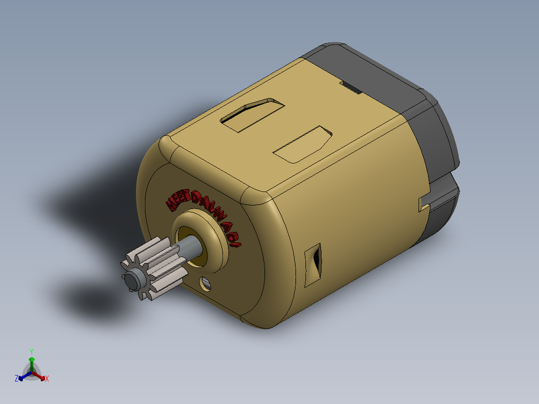 直流电动机正等轴测图