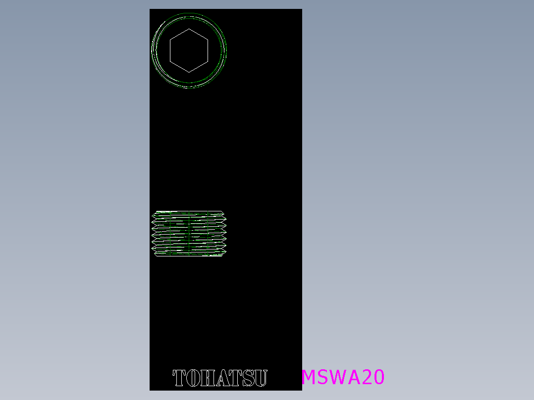 止付螺絲(貫通穴)MSWA,MSWAS-2D多系列多零件图纸模型