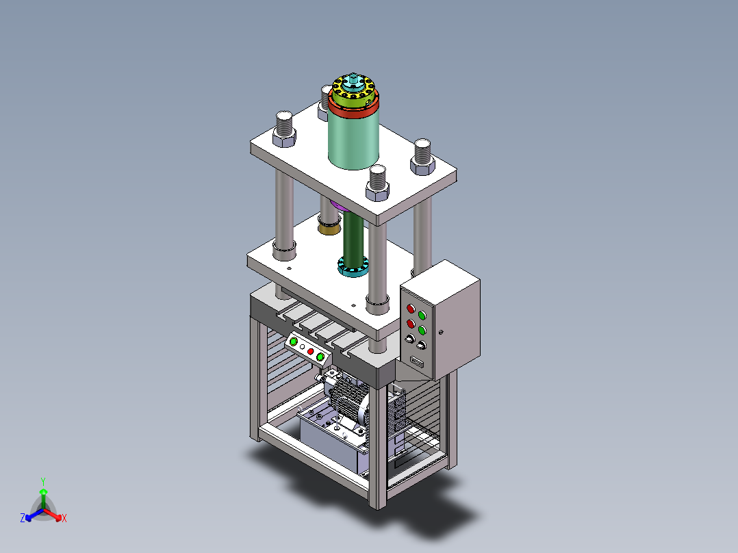 液压缸正等轴测图