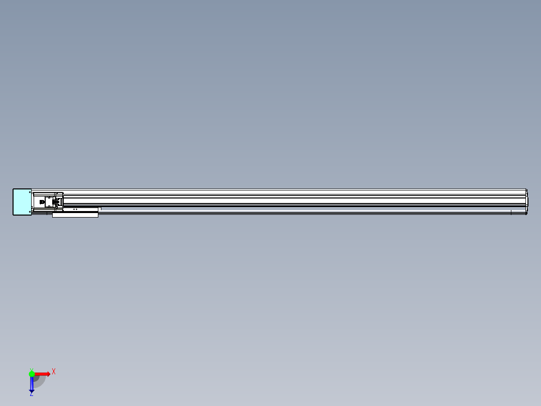 VF丝杆传动-一般环境VF14-Lxx-C-S1250-BR-ZP40-C3俯视图