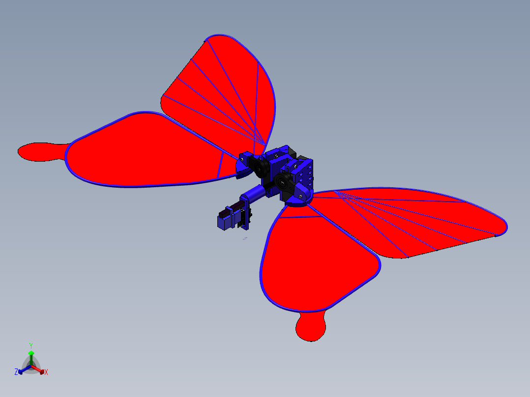 仿生蝴蝶资料包正等轴测图