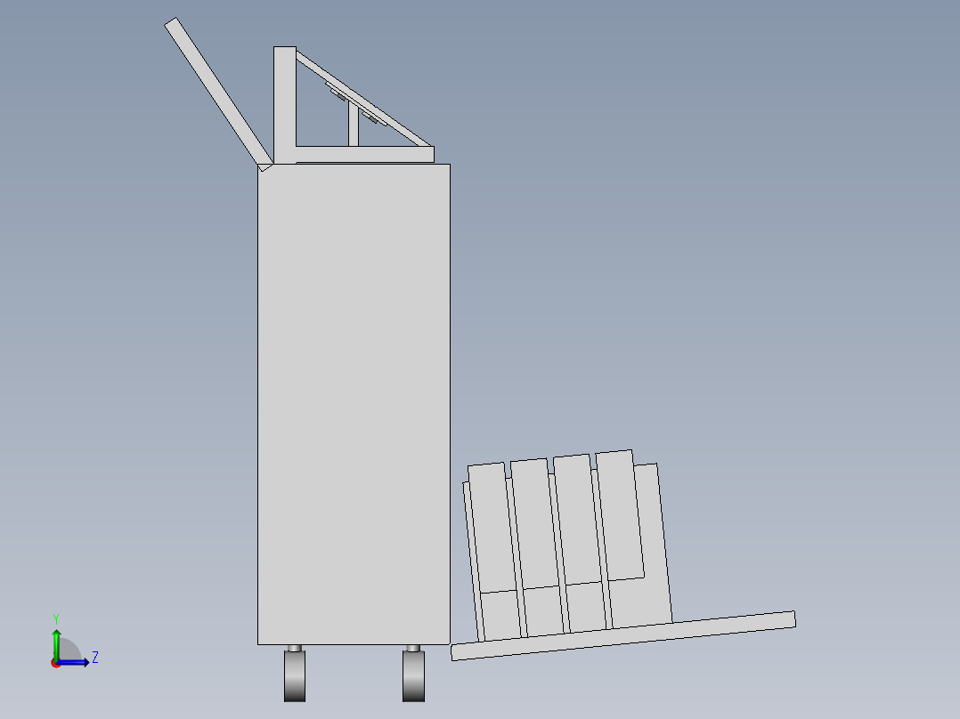 智慧园区用太阳能供电系统左视图