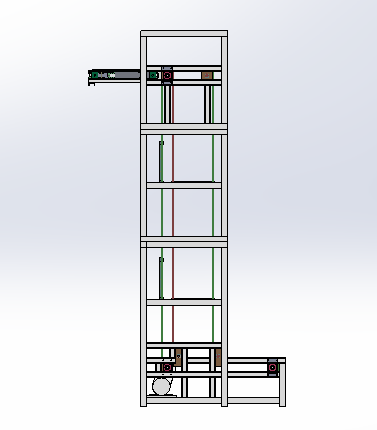 链板式连续提升机6米高度（sw18可编辑+工程图）