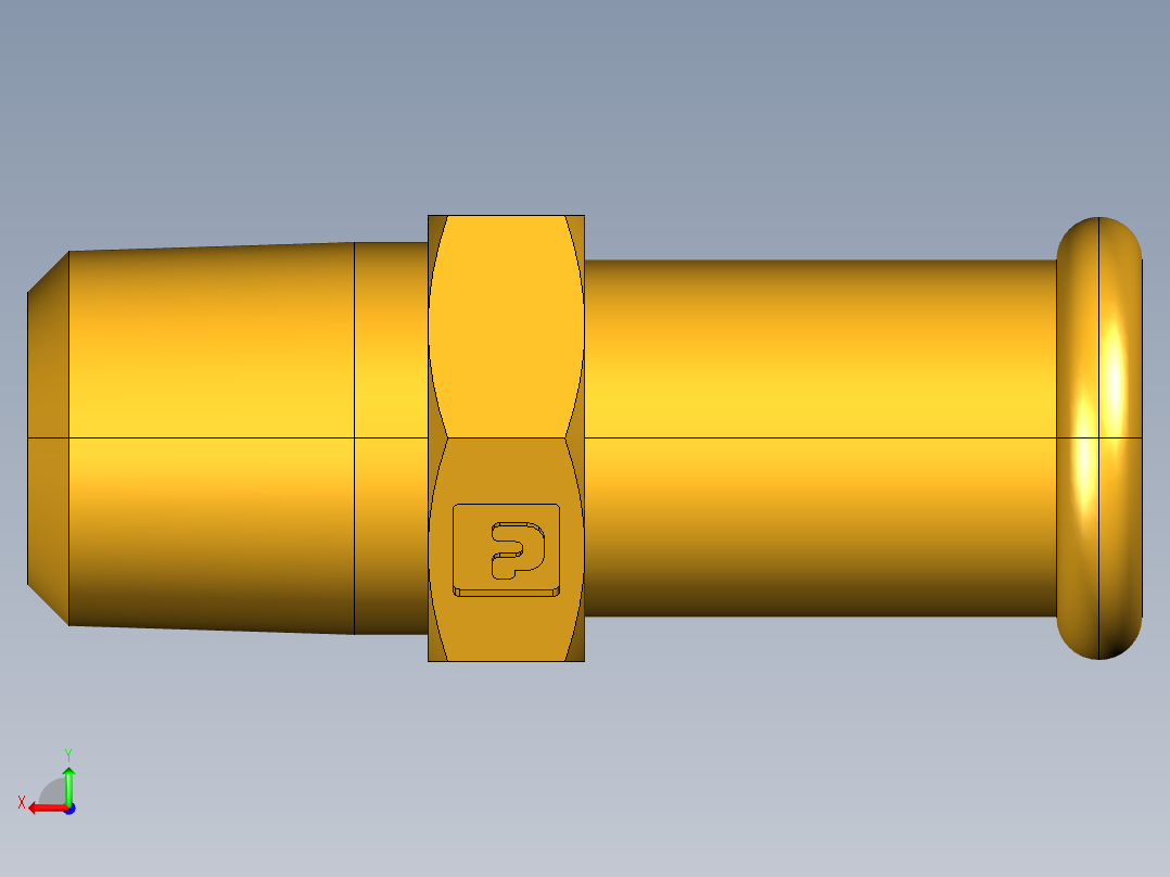 倒齿式工业管接头Beaded Hose Barb to male pipe 68HB-8-4后视图