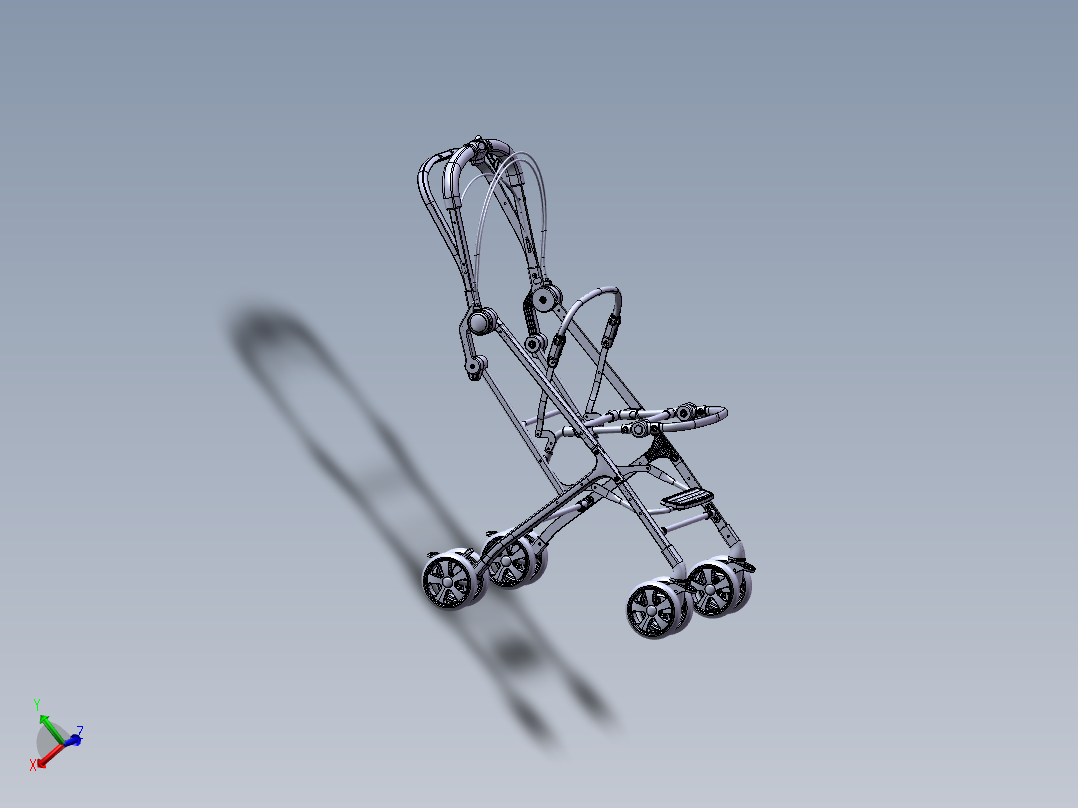 基于SolidWorks婴儿车三维