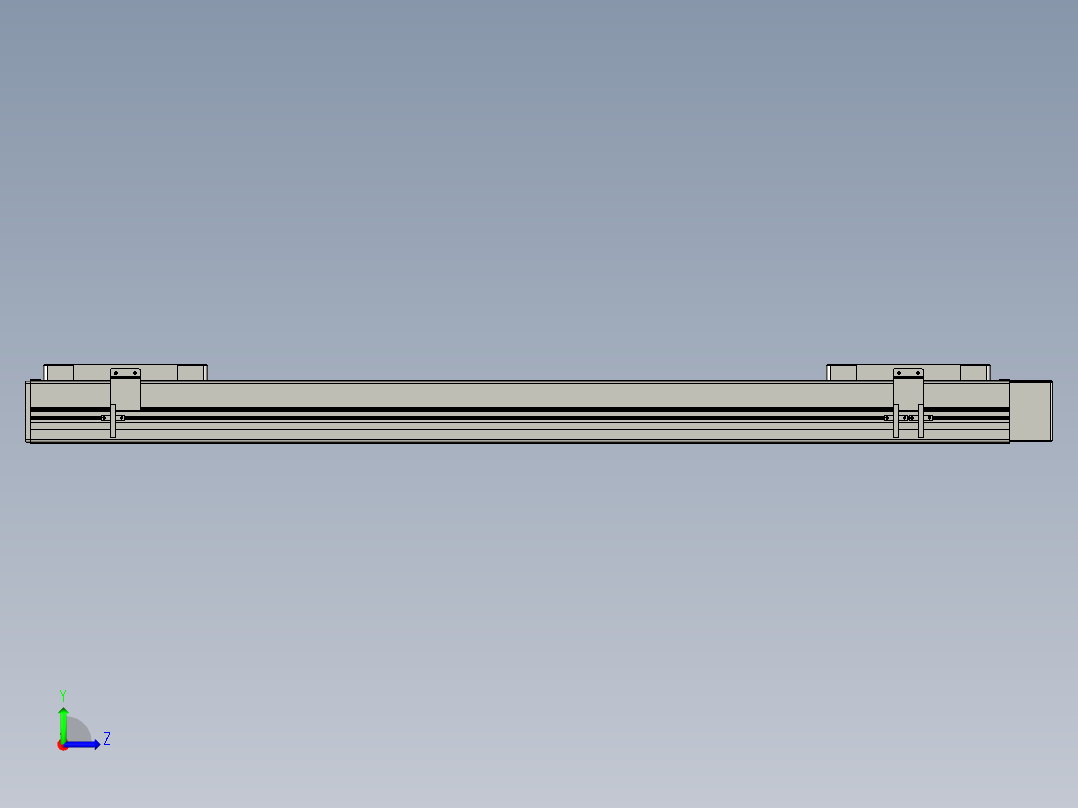直线模组LHC14-S850-L设计图纸左视图