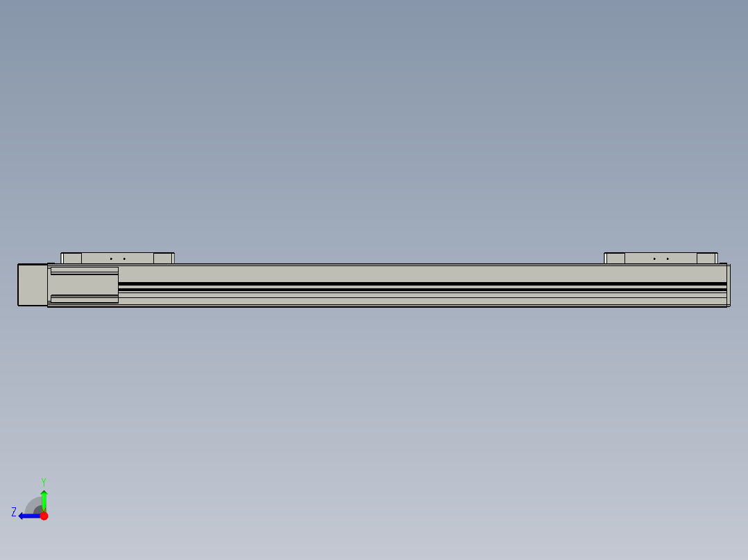 直线模组LHC14-S850-L设计图纸右视图