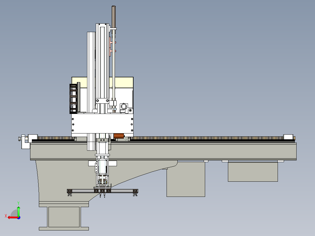 双臂机械手后视图