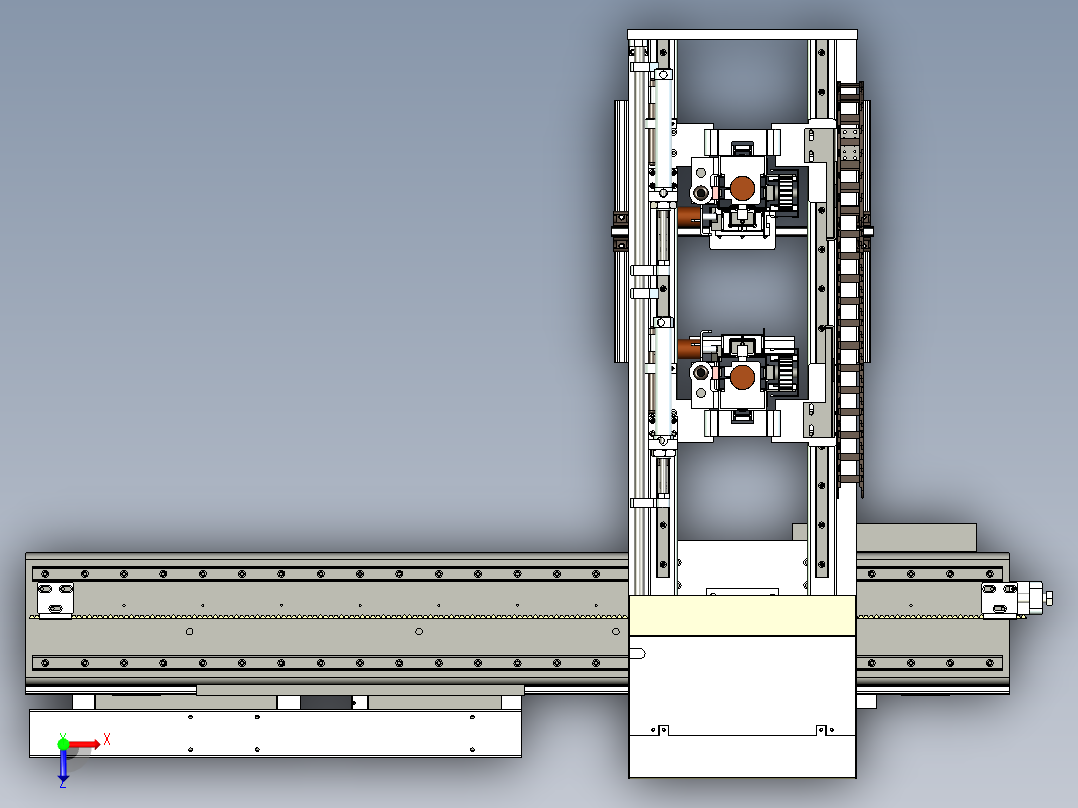 双臂机械手俯视图