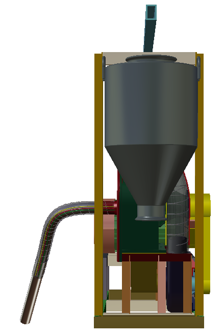 自吸式玉米大豆药材粉碎机catia模型