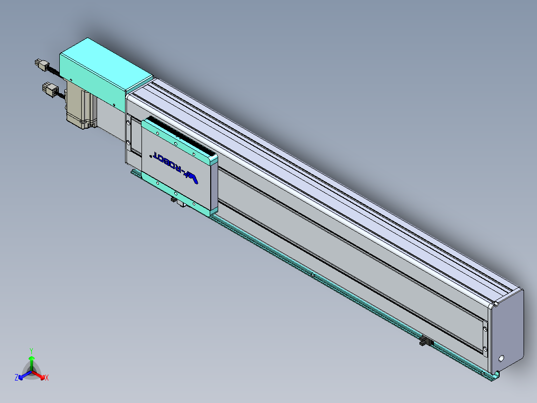 威洛博VBC同步带传动一无尘环境VBC14-L45-S550-BR-ZP40-C3正等轴测图
