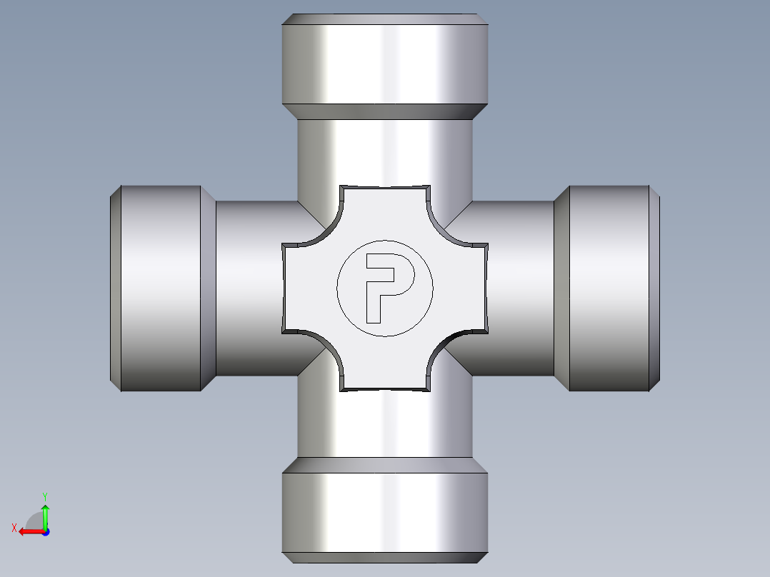 卡套式工业通用硬管接头EO_Union_cross_K12L71X后视图