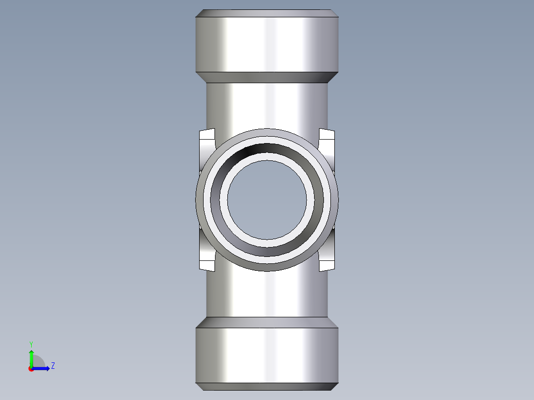 卡套式工业通用硬管接头EO_Union_cross_K12L71X左视图