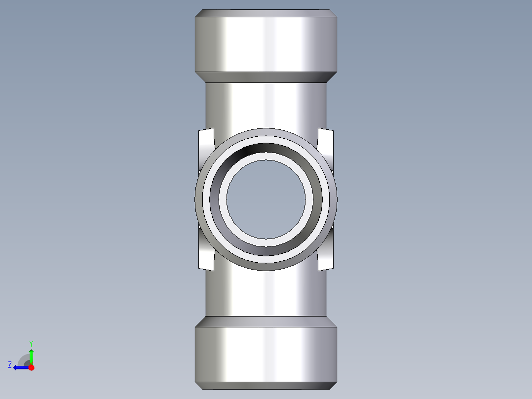 卡套式工业通用硬管接头EO_Union_cross_K12L71X右视图