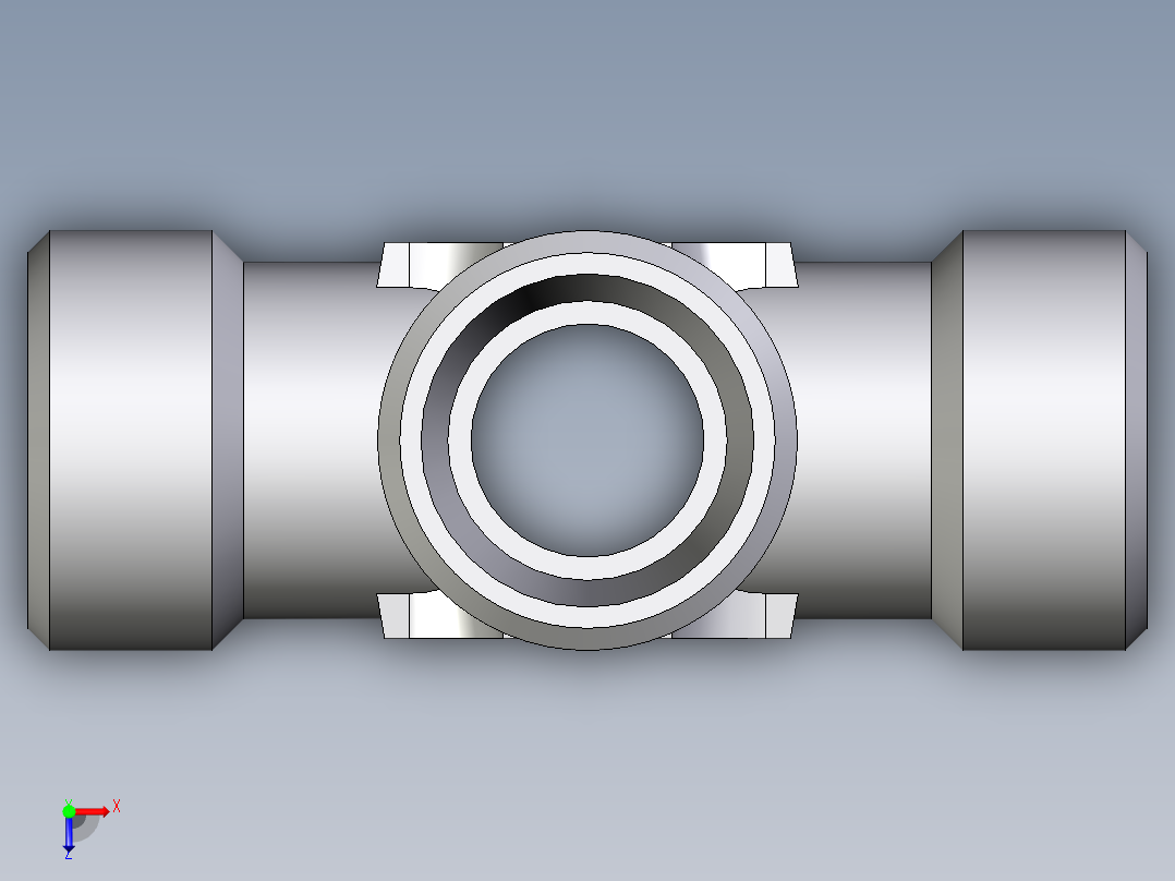 卡套式工业通用硬管接头EO_Union_cross_K12L71X俯视图