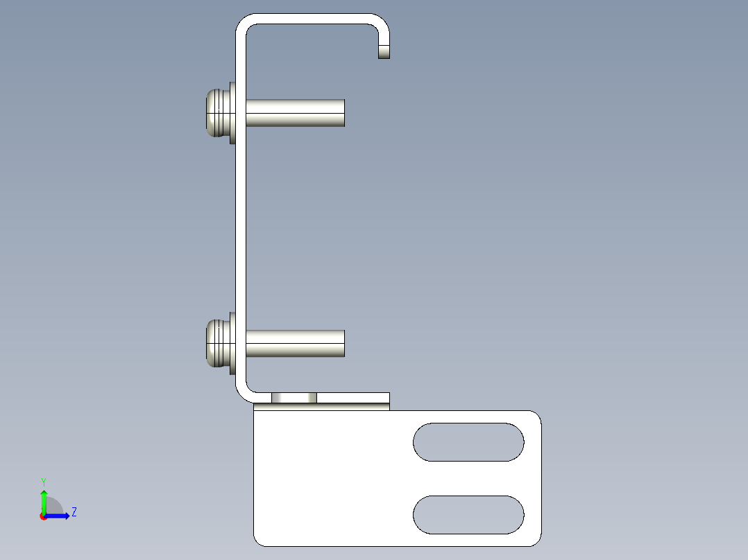 基恩士PZ-B31_kc图纸模型左视图