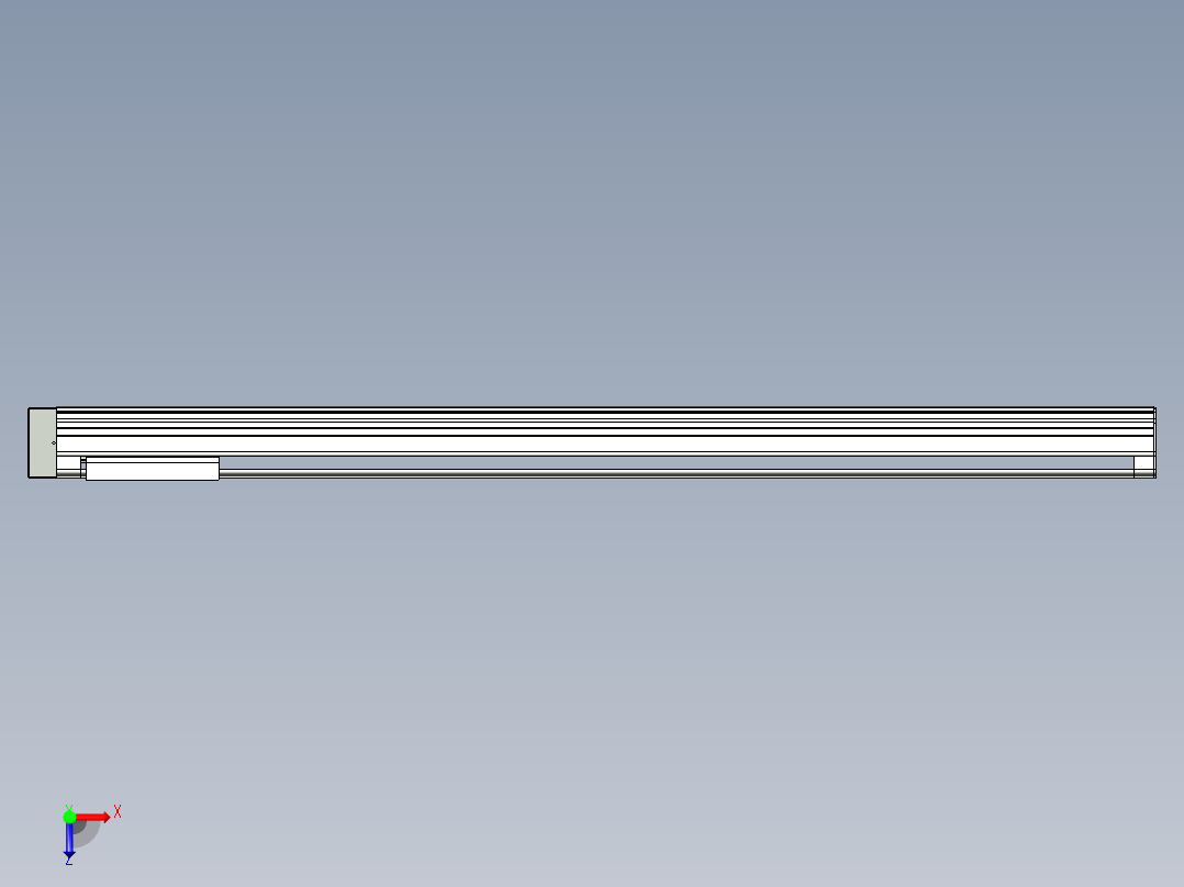 VF丝杆传动-一般环境VF27-Lxx-C-S1850-BL-ZP75-C3俯视图