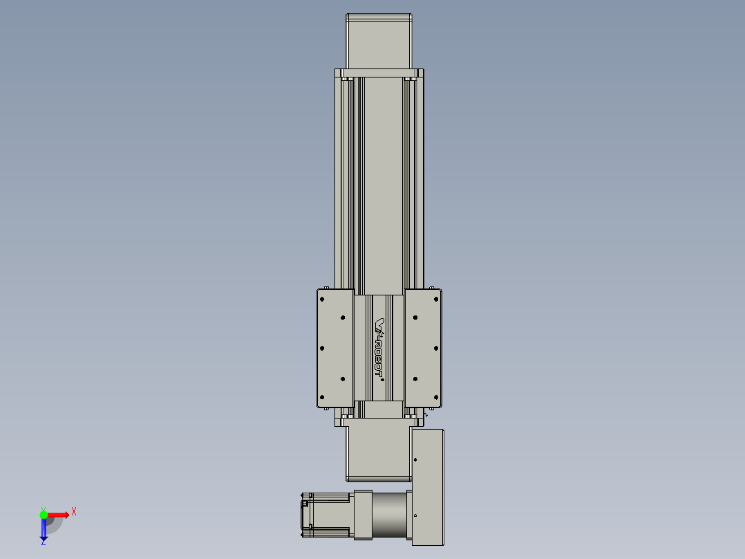 威洛博直线电机模组EB16-L208-S350-BL-ZP75-MS3-5K俯视图