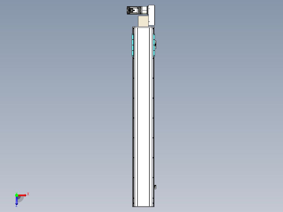 同步带滑台-半封闭B22H-L100-C-S1400-R-P75-D3-N5俯视图