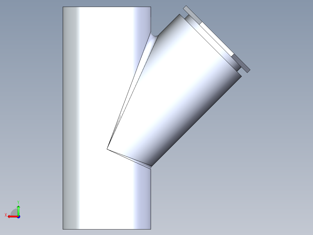 CPVC管件34-Sch80_45_Reducing_Wye_SxSxS_9870-337FB_3in x 1.5in后视图