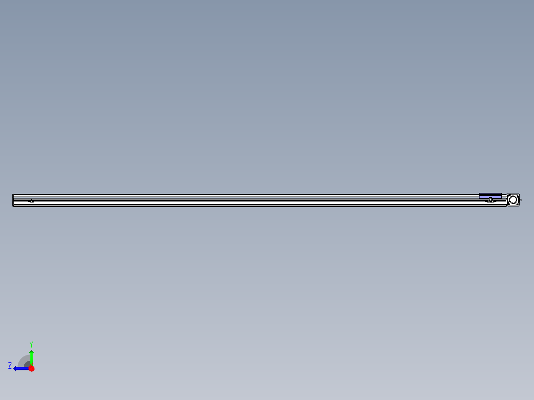 同步带滑台-半封闭B17-L100-S3300-R-P75-D3-N3右视图