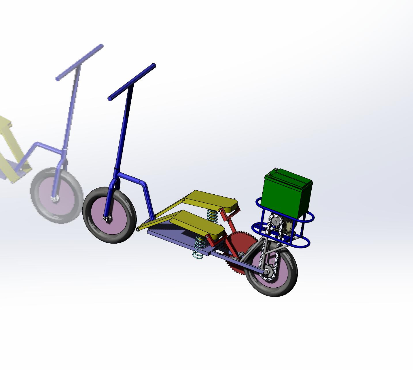 踏板式自行车的设计【含三维SW+9张CAD图纸+说明书】
