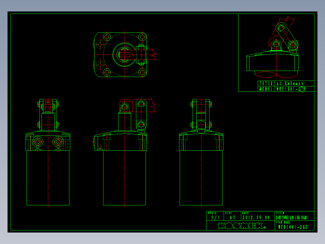 KOSMEKWCE1601-2GC多系列多零件图纸模型多系列多零件图纸模型