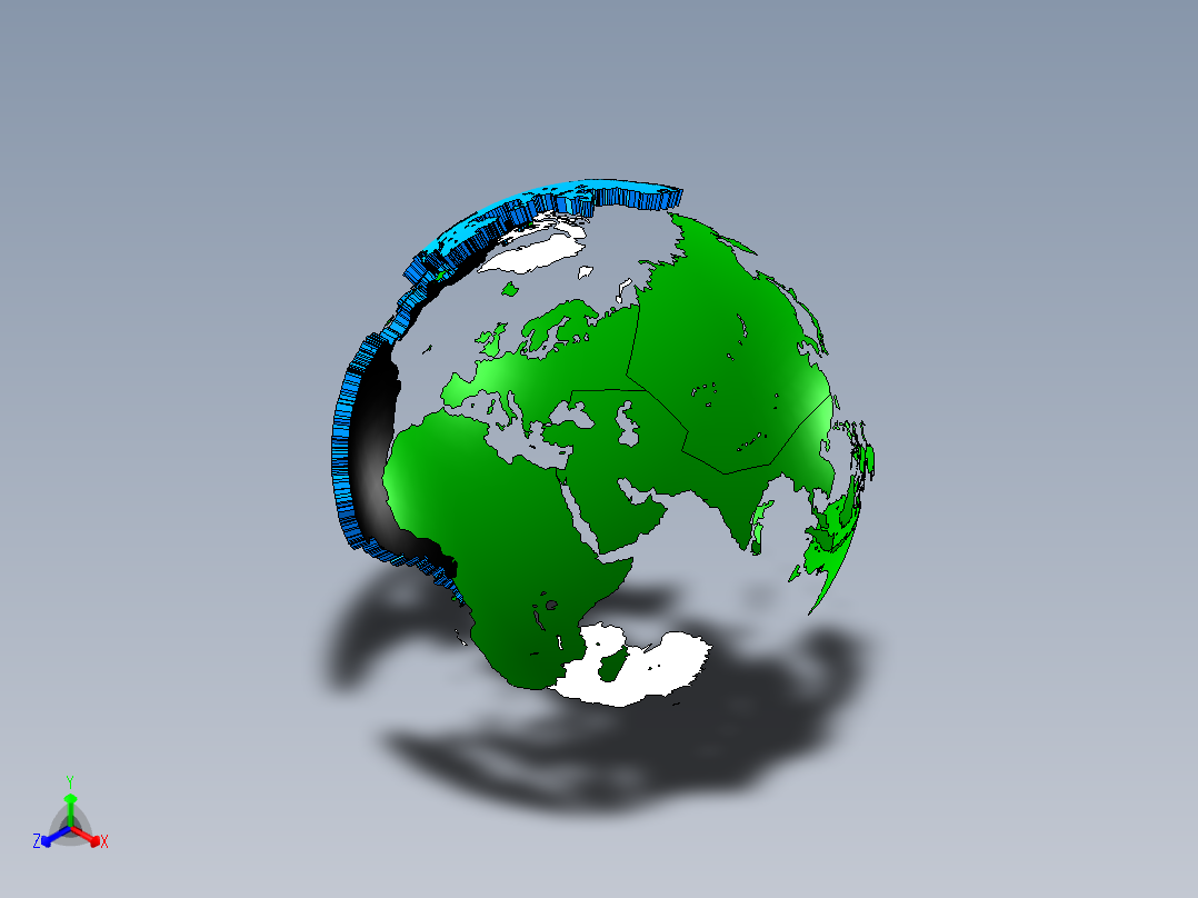地球仪8正等轴测图