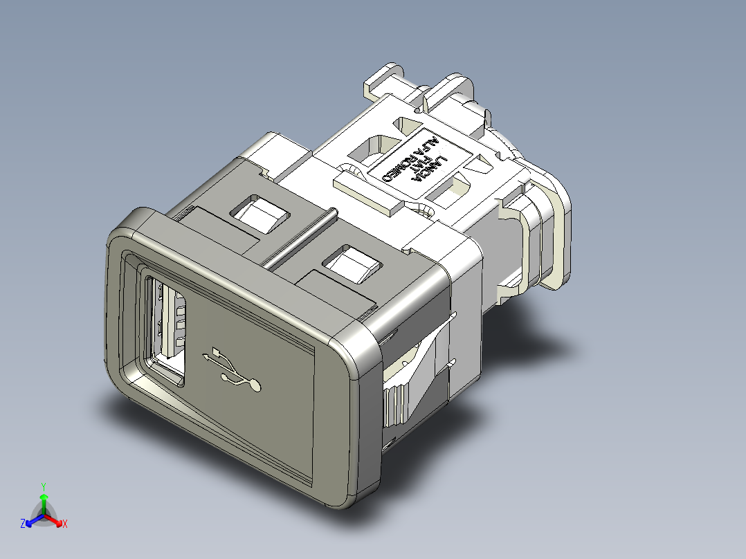 usb插槽正等轴测图