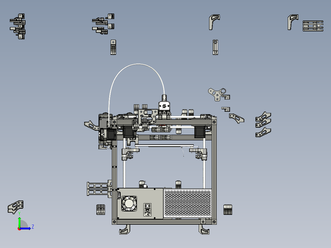 voron egacy打印机左视图