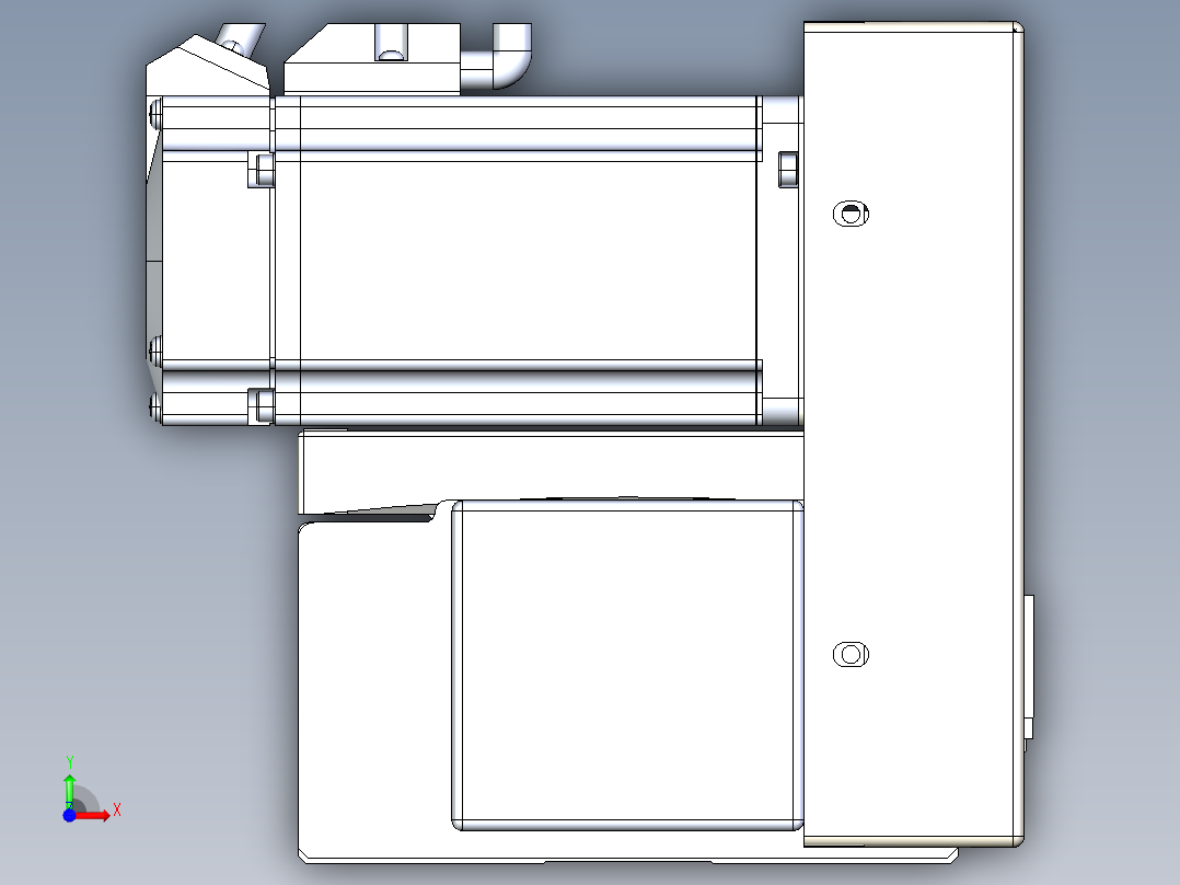 同步带全封闭直线模组TPA-HCB-120D-90-L200-RU-C-P40-N3前视图