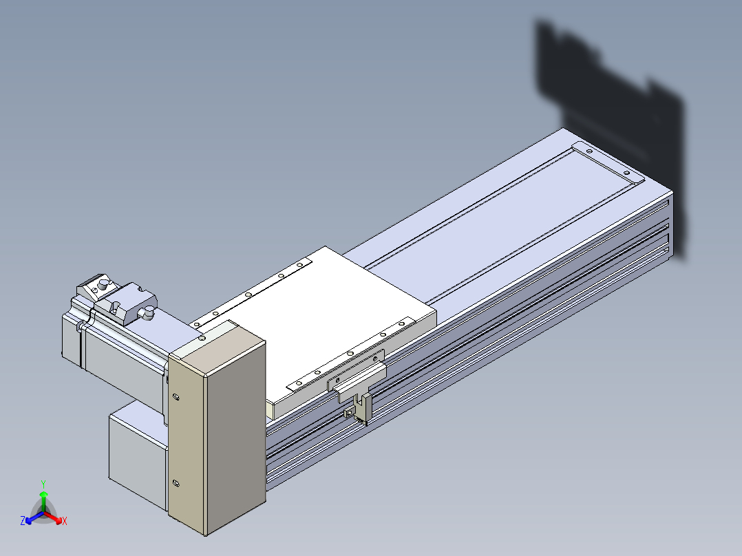 同步带全封闭直线模组TPA-HCB-120D-90-L200-RU-C-P40-N3正等轴测图
