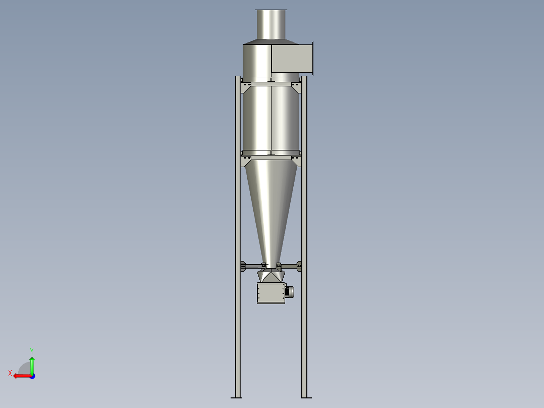旋风分离器后视图