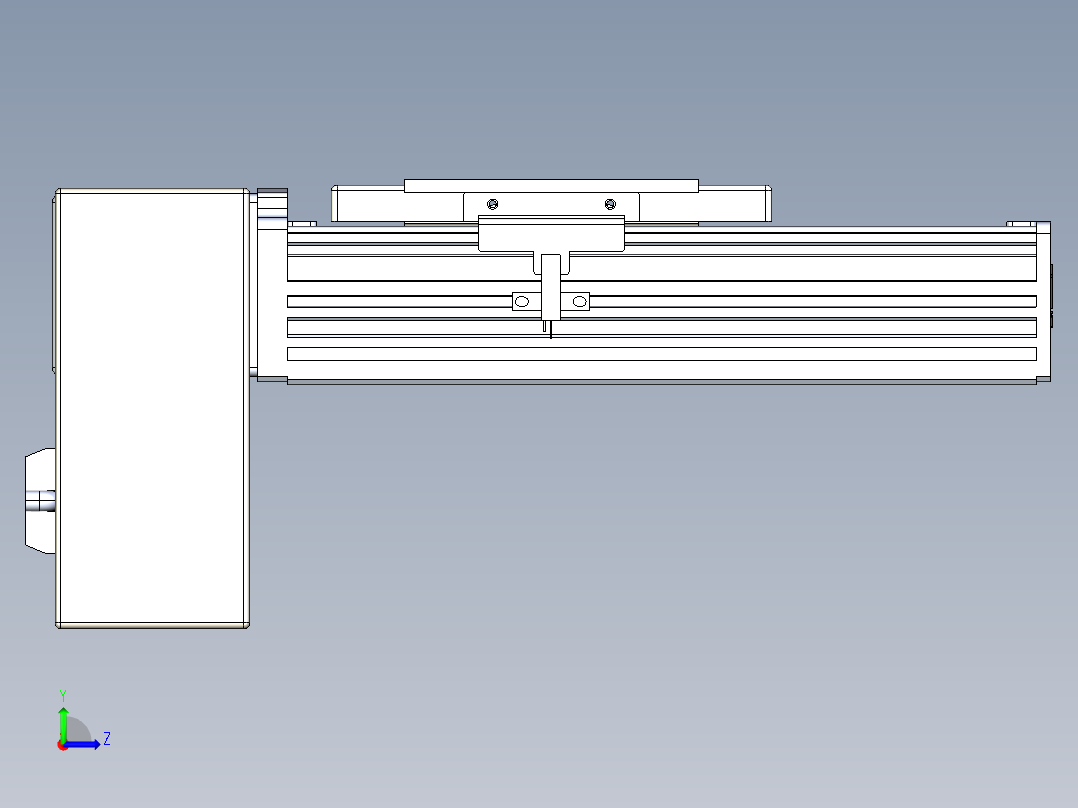 同步带全封闭直线模组TPA-HCB-110D-90-L50-RP-C-P40-N3左视图