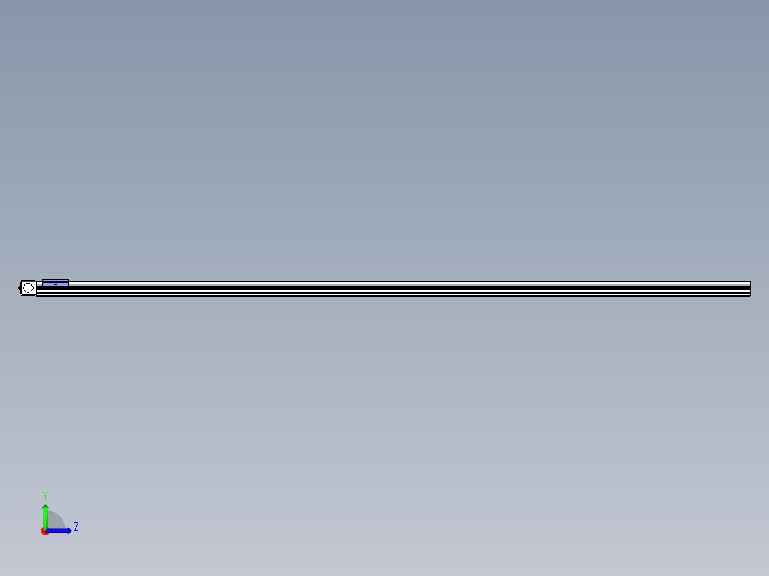 同步带滑台-半封闭B17-L100-S4000-R-P75-D3-N3左视图