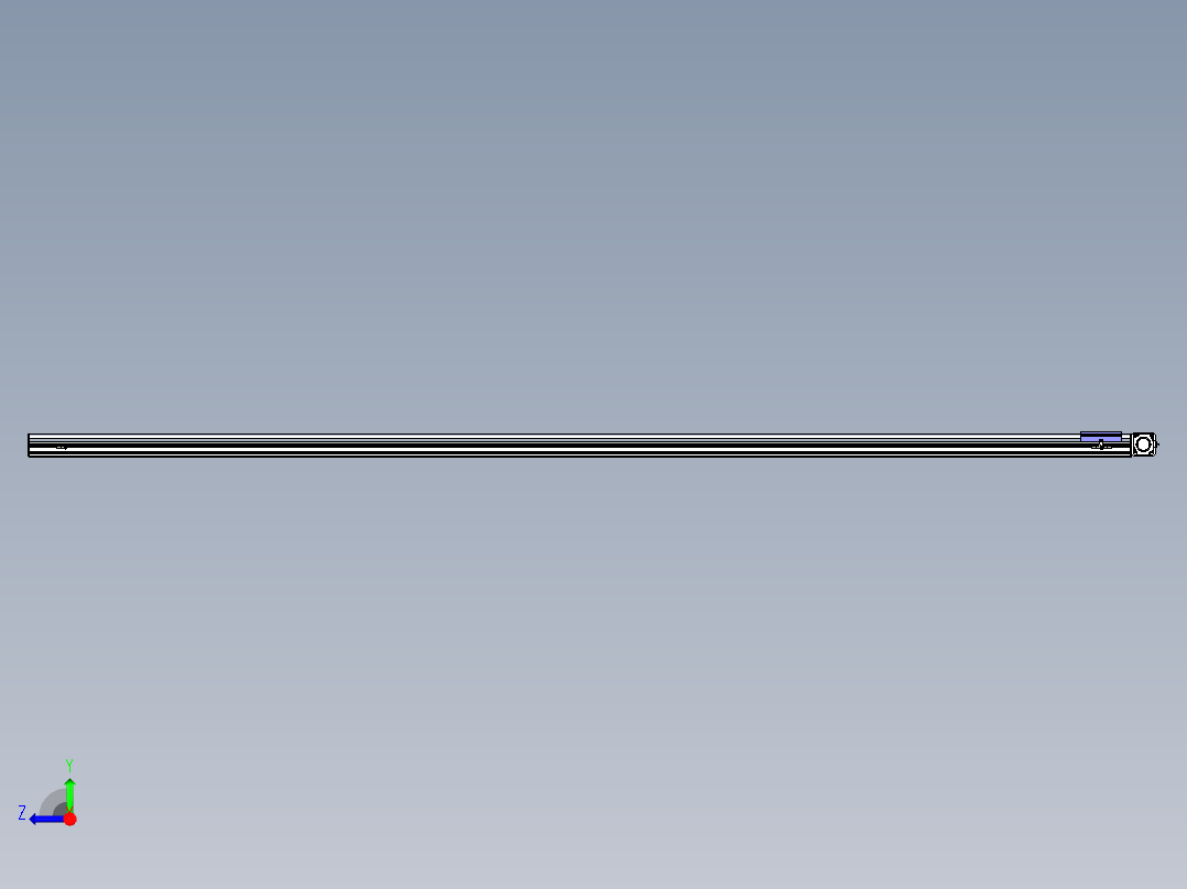 同步带滑台-半封闭B17-L100-S4000-R-P75-D3-N3右视图
