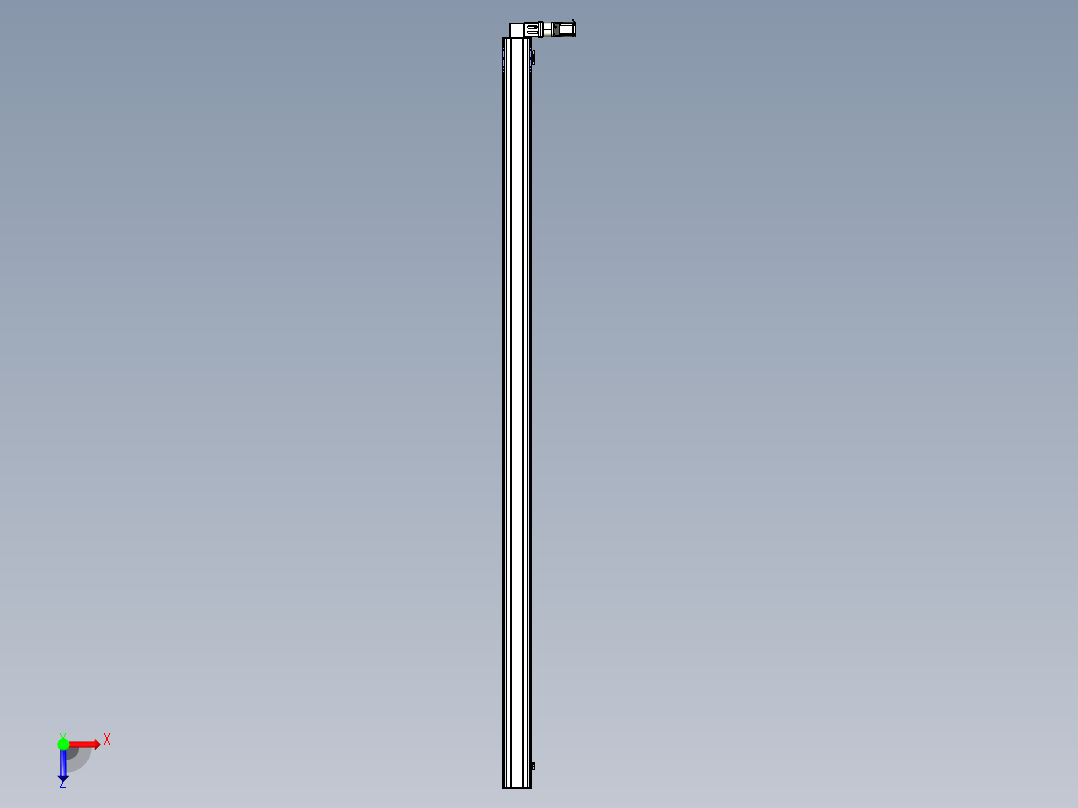 同步带滑台-半封闭B17-L100-S4000-R-P75-D3-N3俯视图
